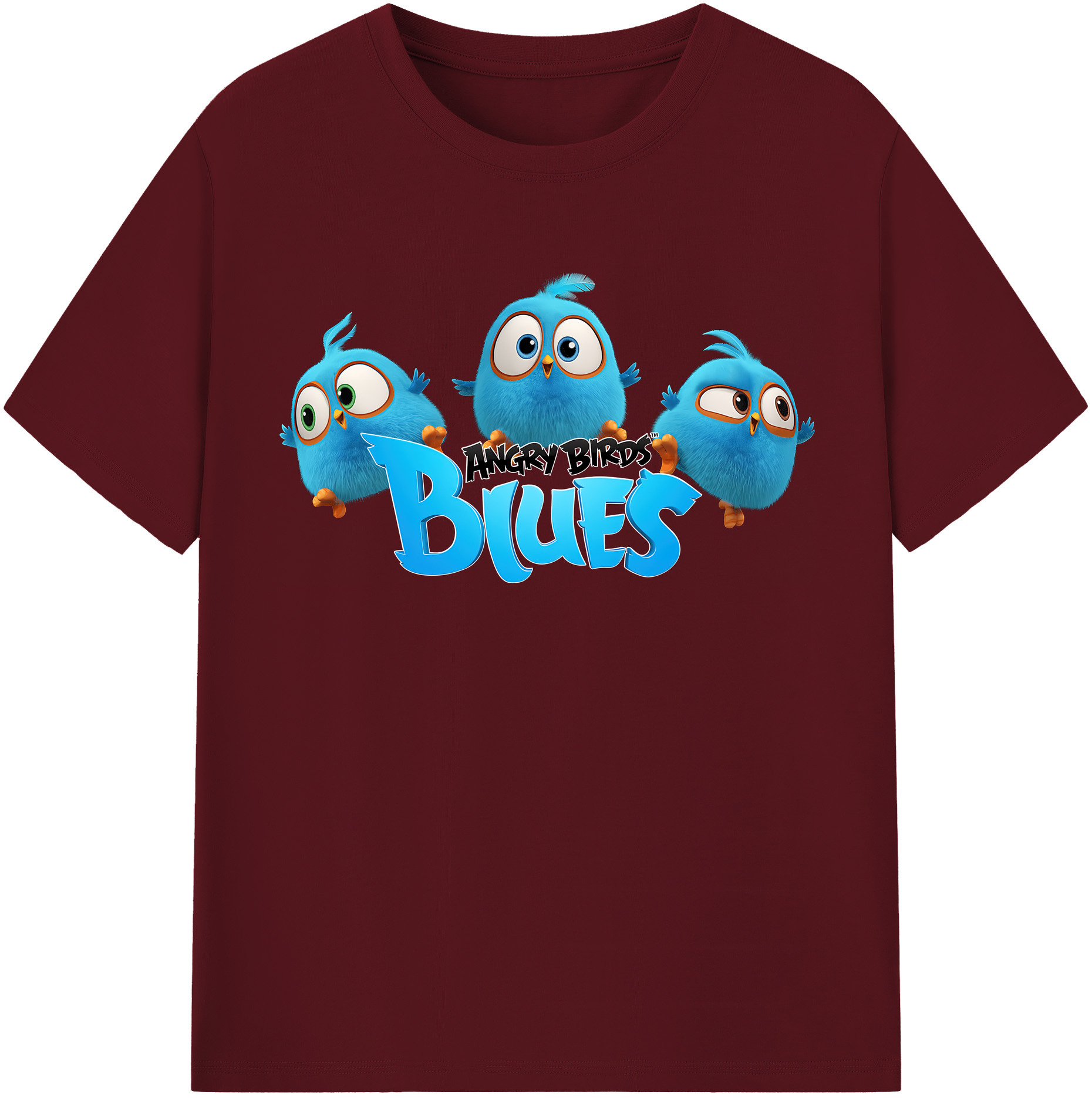 （画像用） Angry Birds アングリーバード 綿100％半袖Tシャツ（フロントプリント）